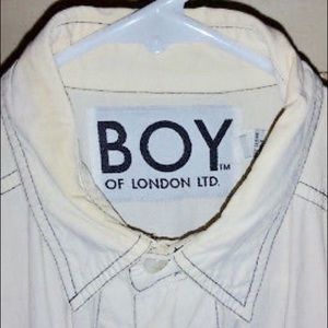 Boy London Shirt LS Button Up SMALL RARE WHITE